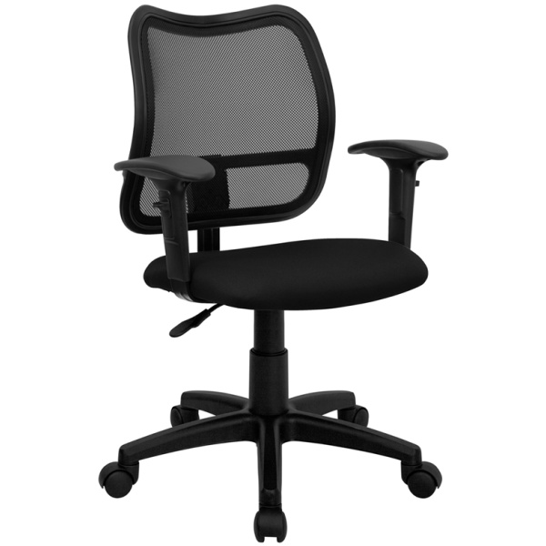 Mid-Back-Black-Mesh-Swivel-Task-Chair-with-Adjustable-Arms-by-Flash-Furniture