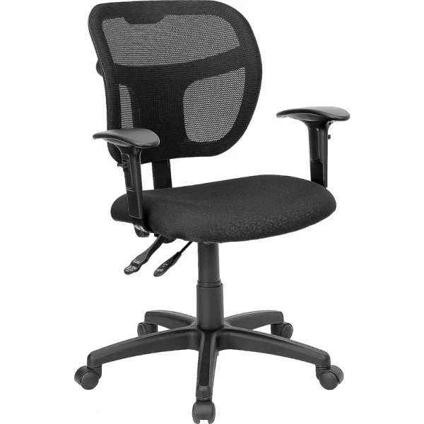 Mid-Back-Black-Mesh-Swivel-Task-Chair-with-Adjustable-Arms-by-Flash-Furniture