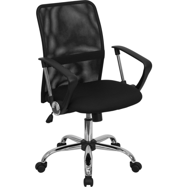 Mid-Back-Black-Mesh-Swivel-Task-Chair-with-Chrome-Base-and-Arms-by-Flash-Furniture