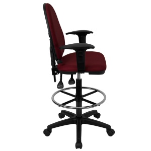 Mid-Back-Burgundy-Fabric-Multifunction-Drafting-Chair-with-Adjustable-Lumbar-Support-and-Adjustable-Arms-by-Flash-Furniture-2