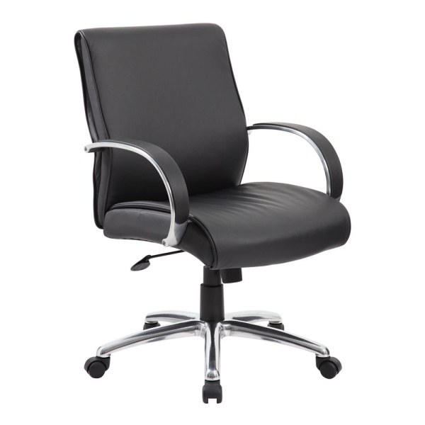 Mid-Back-Executive-Chair-with-Aluminum-Arms-and-Chair-Base-Without-Knee-Tilt-by-Boss-Office-Products