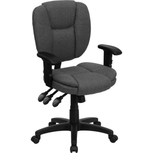 Mid-Back-Gray-Fabric-Multifunction-Ergonomic-Swivel-Task-Chair-with-Adjustable-Arms-by-Flash-Furniture