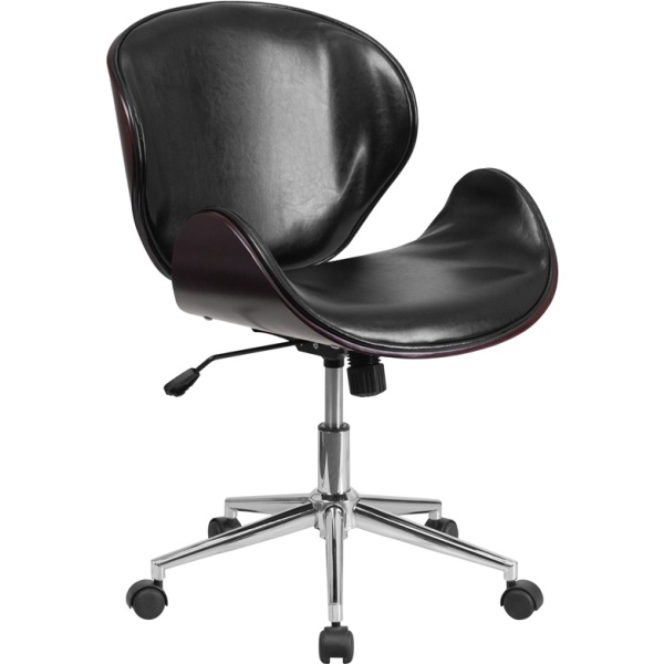 Mid-Back-Mahogany-Wood-Swivel-Conference-Chair-in-Black-Leather-by-Flash-Furniture