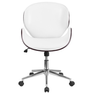 Mid-Back-Mahogany-Wood-Swivel-Conference-Chair-in-White-Leather-by-Flash-Furniture-3