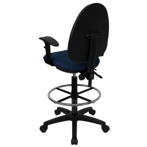 Mid-Back-Navy-Blue-Fabric-Multifunction-Drafting-Chair-with-Adjustable-Lumbar-Support-and-Adjustable-Arms-by-Flash-Furniture-2