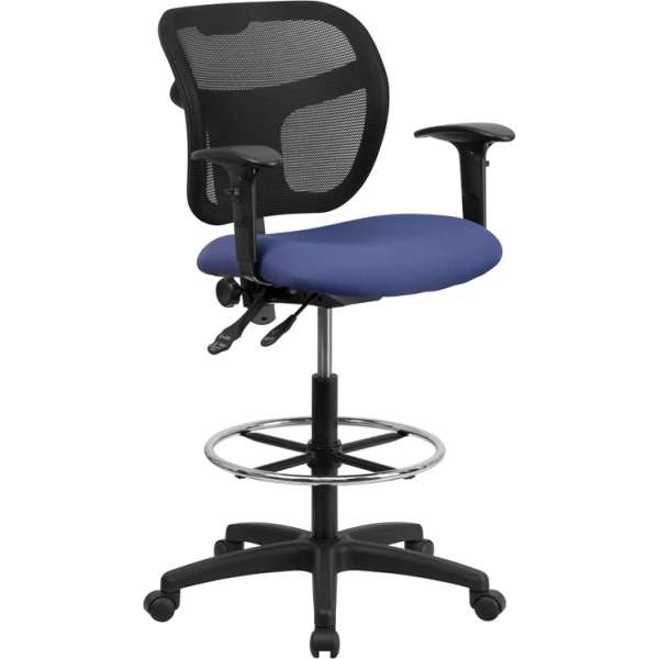 Mid-Back-Navy-Blue-Mesh-Drafting-Chair-with-Adjustable-Arms-by-Flash-Furniture