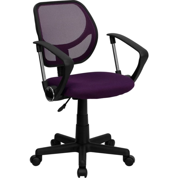 Mid-Back-Purple-Mesh-Swivel-Task-Chair-with-Arms-by-Flash-Furniture