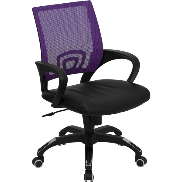 Mid-Back-Purple-Mesh-Swivel-Task-Chair-with-Black-Leather-Seat-and-Arms-by-Flash-Furniture