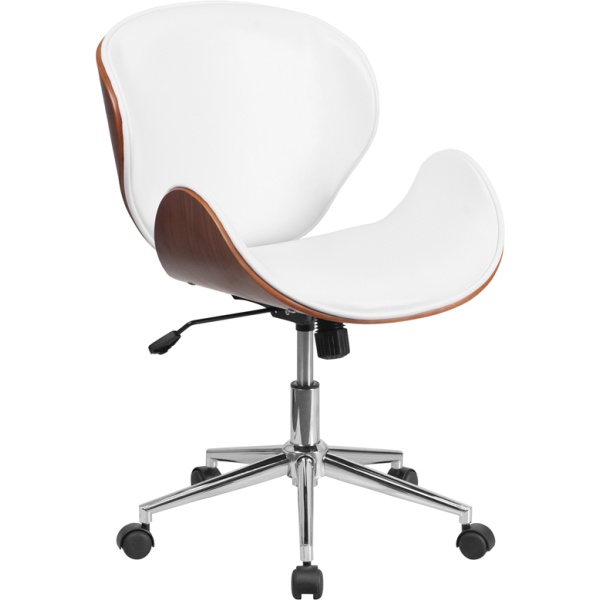 Mid-Back-Walnut-Wood-Swivel-Conference-Chair-in-White-Leather-by-Flash-Furniture