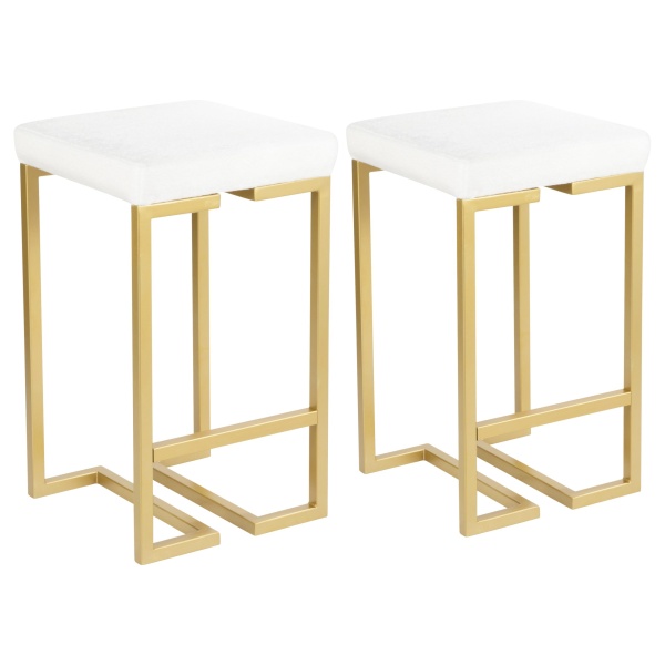 Midas-26-Contemporary-Glam-Counter-Stool-in-Gold-with-White-Mohair-Cushion-by-LumiSource-Set-of-2