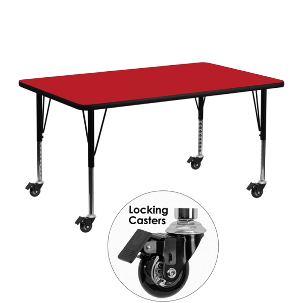 Mobile-24W-x-48L-Rectangular-Red-HP-Laminate-Activity-Table-Height-Adjustable-Short-Legs-by-Flash-Furniture