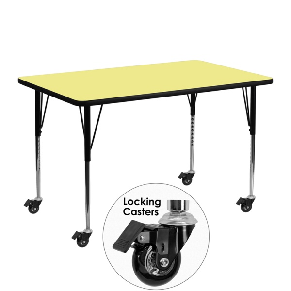 Mobile-24W-x-48L-Rectangular-Yellow-Thermal-Laminate-Activity-Table-Standard-Height-Adjustable-Legs-by-Flash-Furniture