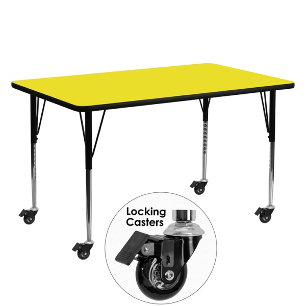 Mobile-24W-x-60L-Rectangular-Yellow-HP-Laminate-Activity-Table-Standard-Height-Adjustable-Legs-by-Flash-Furniture