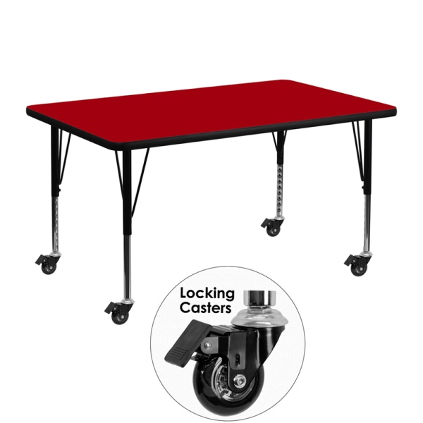 Mobile-30W-x-48L-Rectangular-Red-Thermal-Laminate-Activity-Table-Height-Adjustable-Short-Legs-by-Flash-Furniture