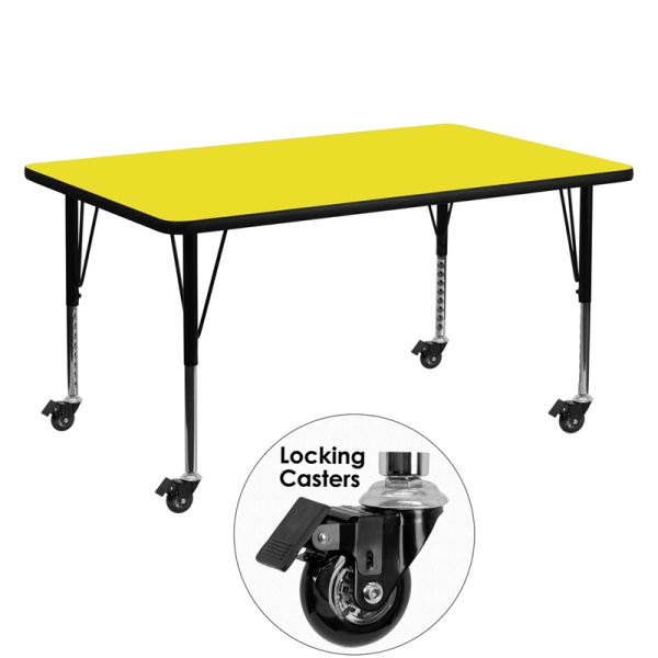 Mobile-30W-x-60L-Rectangular-Yellow-HP-Laminate-Activity-Table-Height-Adjustable-Short-Legs-by-Flash-Furniture