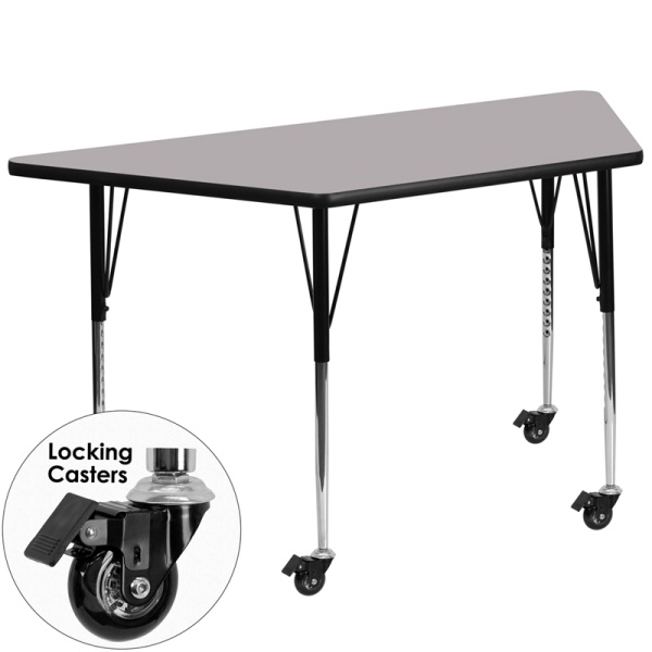 Mobile-30W-x-60L-Trapezoid-Grey-Thermal-Laminate-Activity-Table-Standard-Height-Adjustable-Legs-by-Flash-Furniture