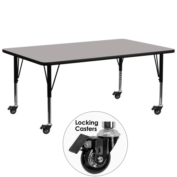 Mobile-30W-x-72L-Rectangular-Grey-HP-Laminate-Activity-Table-Height-Adjustable-Short-Legs-by-Flash-Furniture