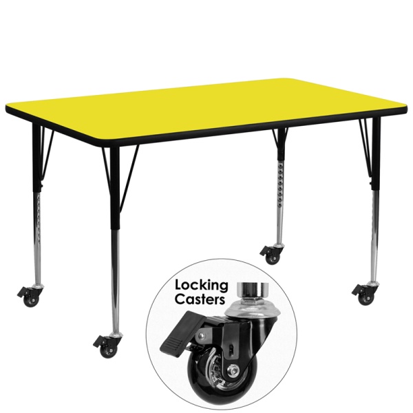 Mobile-30W-x-72L-Rectangular-Yellow-HP-Laminate-Activity-Table-Standard-Height-Adjustable-Legs-by-Flash-Furniture