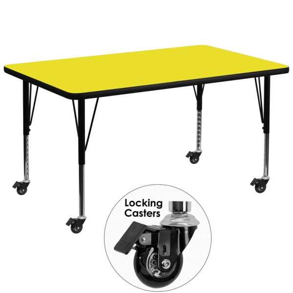 Mobile-36W-x-72L-Rectangular-Yellow-HP-Laminate-Activity-Table-Height-Adjustable-Short-Legs-by-Flash-Furniture