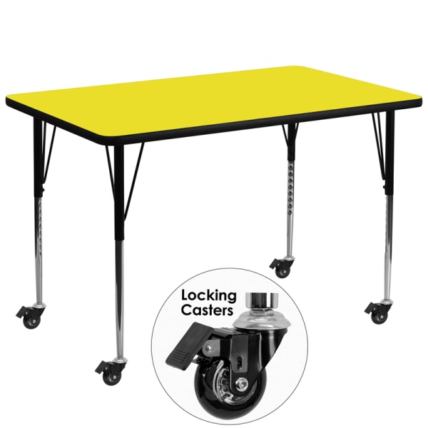 Mobile-36W-x-72L-Rectangular-Yellow-HP-Laminate-Activity-Table-Standard-Height-Adjustable-Legs-by-Flash-Furniture