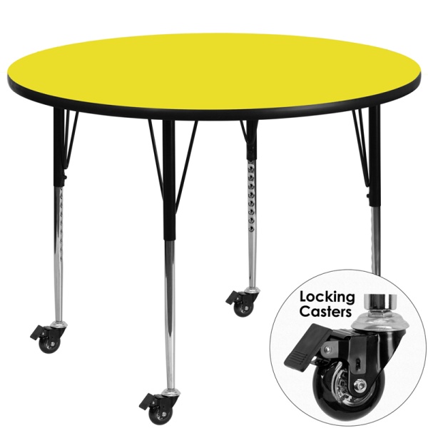 Mobile-42-Round-Yellow-HP-Laminate-Activity-Table-Standard-Height-Adjustable-Legs-by-Flash-Furniture