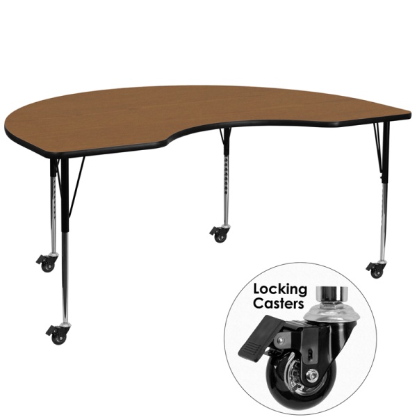 Mobile-48W-x-72L-Kidney-Oak-Thermal-Laminate-Activity-Table-Standard-Height-Adjustable-Legs-by-Flash-Furniture