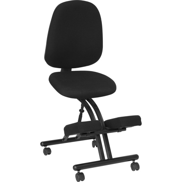 Mobile-Ergonomic-Kneeling-Posture-Chair-with-Back-in-Black-Fabric-by-Flash-Furniture