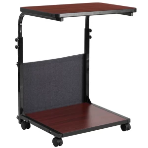 Mobile-Sit-Down-Stand-Up-Mahogany-Computer-Desk-with-Removable-Pouch-Adjustable-Range-27-46.5-by-Flash-Furniture-2