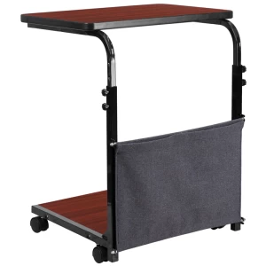 Mobile-Sit-Down-Stand-Up-Mahogany-Computer-Desk-with-Removable-Pouch-Adjustable-Range-27-46.5-by-Flash-Furniture-3