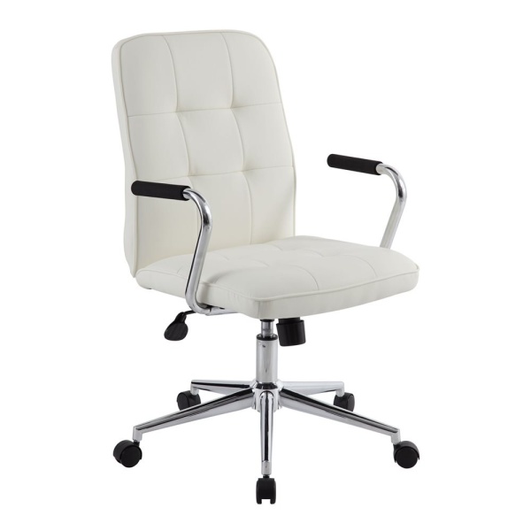 Modern-Office-Chair-with-Chrome-Arms-with-White-CaressoftPlus-Upholstery-by-Boss-Office-Products