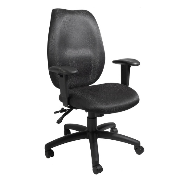 Multi-Function-Office-Chair-with-Black-Crepe-Fabric-Upholstery-With-Seat-Slider-by-Boss-Office-Products