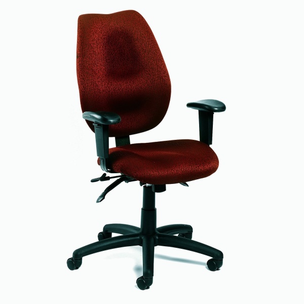 Multi-Function-Office-Chair-with-Burgundy-Crepe-Fabric-Upholstery-With-Seat-Slider-by-Boss-Office-Products