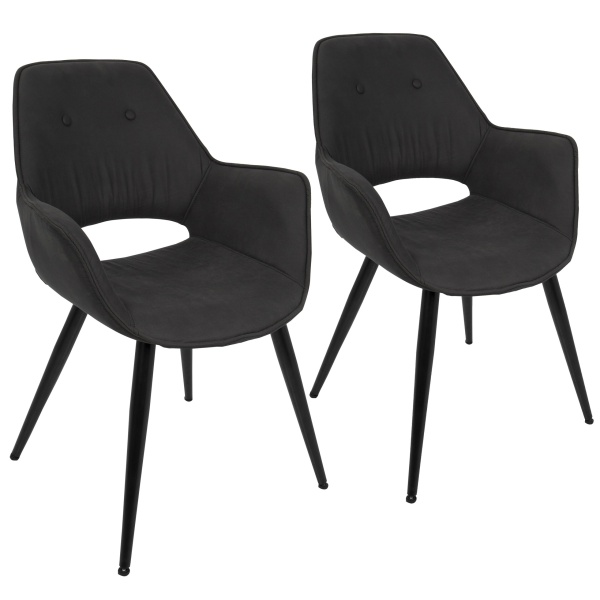 Mustang-Contemporary-DiningAccent-Chair-in-Black-by-LumiSource-Set-of-2