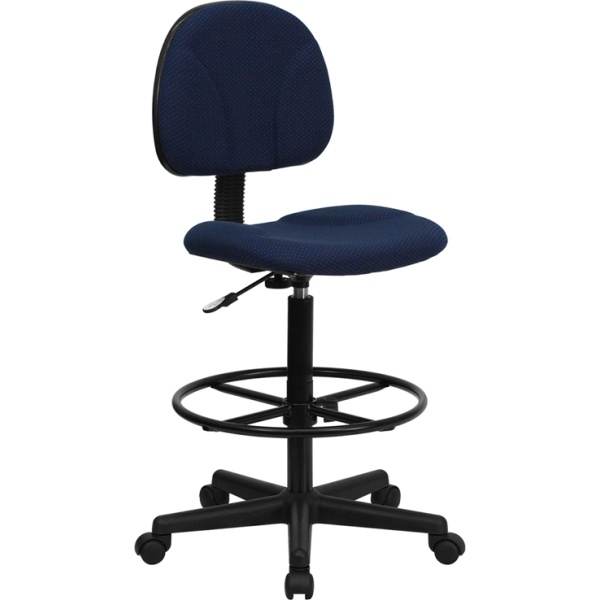 Navy-Blue-Patterned-Fabric-Drafting-Chair-Cylinders-22.5-27H-or-26-30.5H-by-Flash-Furniture