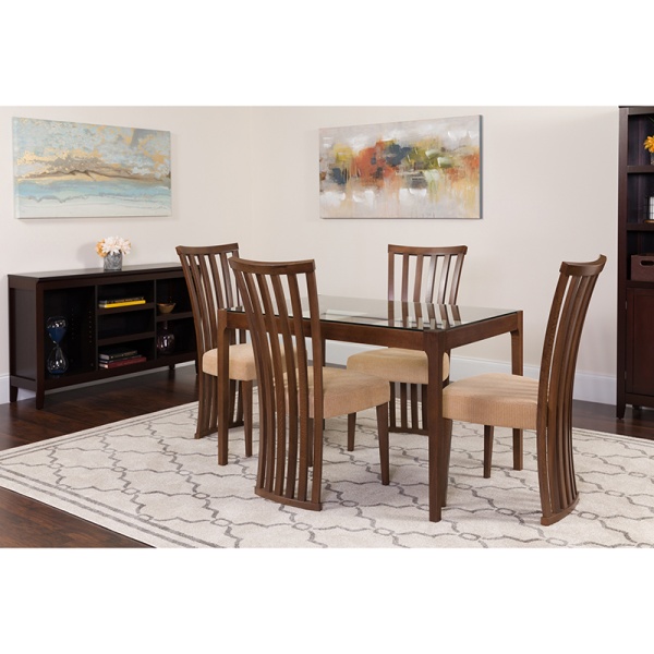 Oakdale-5-Piece-Walnut-Wood-Dining-Table-Set-with-Glass-Top-and-Dramatic-Rail-Back-Design-Wood-Dining-Chairs-Padded-Seats-by-Flash-Furniture