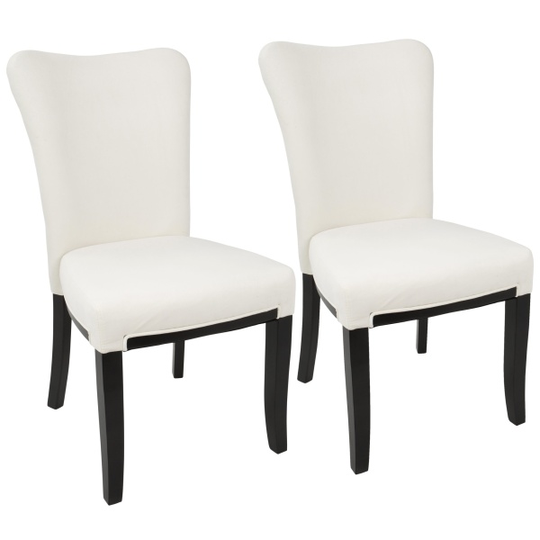 Olivia-Contemporary-Dining-Chair-in-Espresso-Wood-and-Cream-Velvet-by-LumiSource-Set-of-2