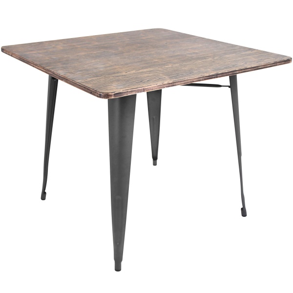 Oregon-Dinette-Table-in-Aged-Wood-Seat-Grey-Frame-by-LumiSource