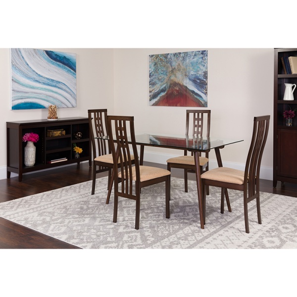 Orland-5-Piece-Espresso-Wood-Dining-Table-Set-with-Glass-Top-and-High-Triple-Window-Pane-Back-Wood-Dining-Chairs-Padded-Seats-by-Flash-Furniture