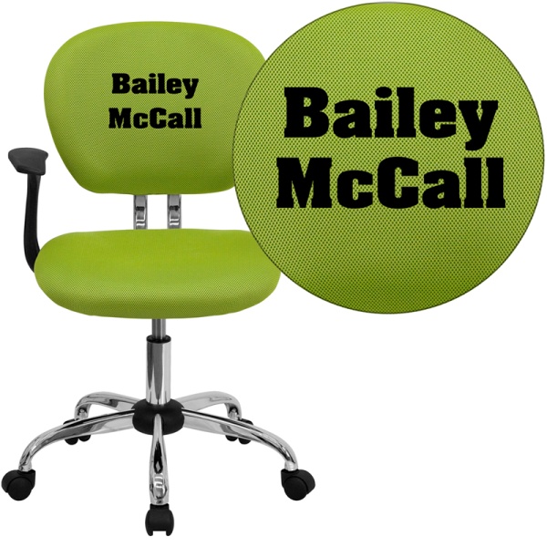 Personalized-Mid-Back-Apple-Green-Mesh-Swivel-Task-Chair-with-Chrome-Base-and-Arms-by-Flash-Furniture