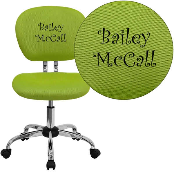 Personalized-Mid-Back-Apple-Green-Mesh-Swivel-Task-Chair-with-Chrome-Base-by-Flash-Furniture