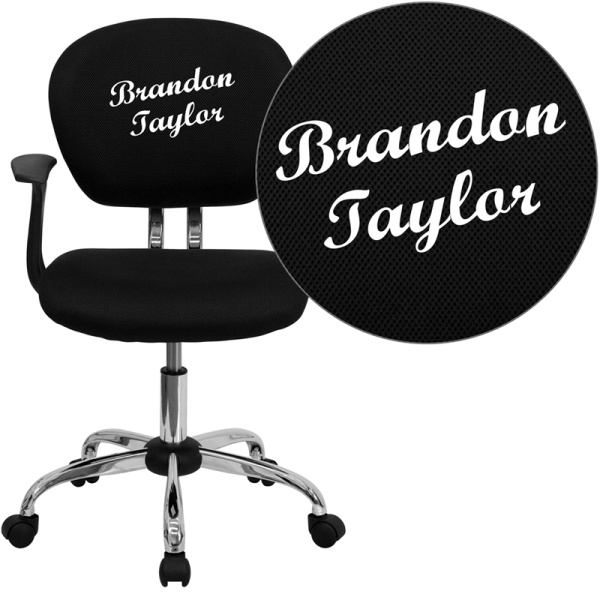 Personalized-Mid-Back-Black-Mesh-Swivel-Task-Chair-with-Chrome-Base-and-Arms-by-Flash-Furniture