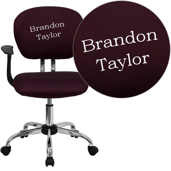 Personalized-Mid-Back-Burgundy-Mesh-Swivel-Task-Chair-with-Chrome-Base-and-Arms-by-Flash-Furniture