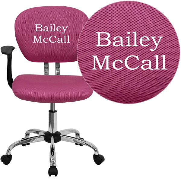 Personalized-Mid-Back-Pink-Mesh-Swivel-Task-Chair-with-Chrome-Base-and-Arms-by-Flash-Furniture