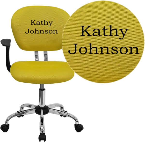 Personalized-Mid-Back-Yellow-Mesh-Swivel-Task-Chair-with-Chrome-Base-and-Arms-by-Flash-Furniture