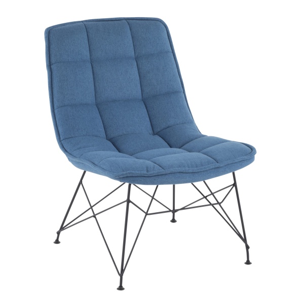 Quad-Contemporary-Accent-Chair-in-Black-and-Blue-Fabric-by-LumiSource