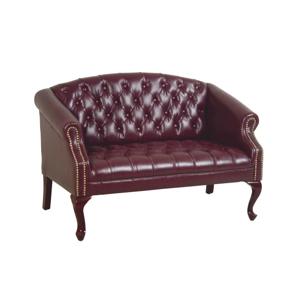 Queen-Ann-Traditional-Ox-Blood-Love-Seat-by-Work-Smart-Office-Star