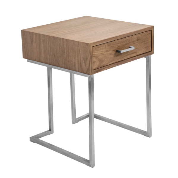 Roman-Contemporary-End-Table-in-Walnut-Wood-and-Stainless-Steel-by-LumiSource