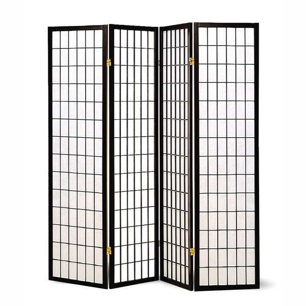 Room-Divider-with-Black-Finish-4-Panel-by-Coaster-Fine-Furniture