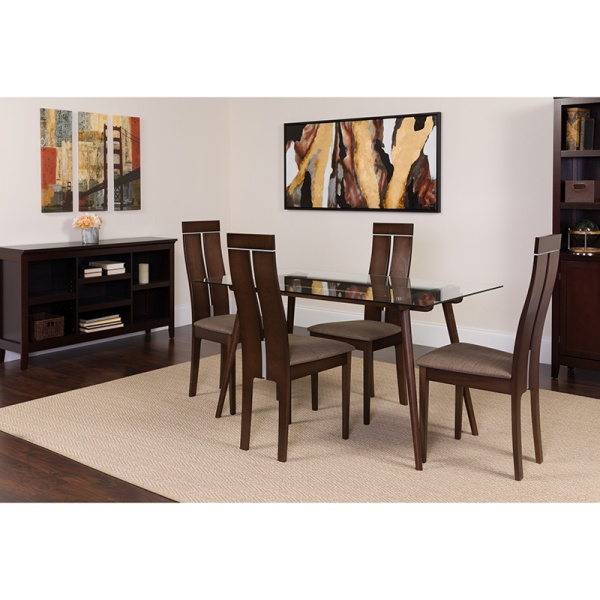 Roseville-5-Piece-Espresso-Wood-Dining-Table-Set-with-Glass-Top-and-Clean-Line-Wood-Dining-Chairs-Padded-Seats-by-Flash-Furniture