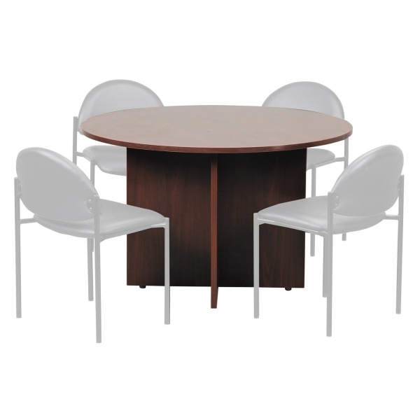 Round-Office-Table-with-Mahogany-Finish-42-in-by-Boss-Office-Products